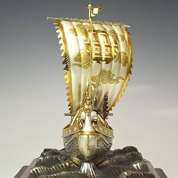 Amazon.co.jp: 趣楽 関武比古作 シルバー960 『鳳凰宝船置物』 船