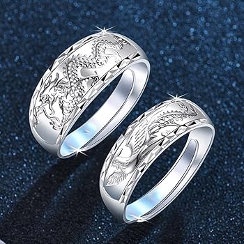 Amazon | [Rockyu] 鳳凰指輪 リング フリーサイズ リング シルバー990