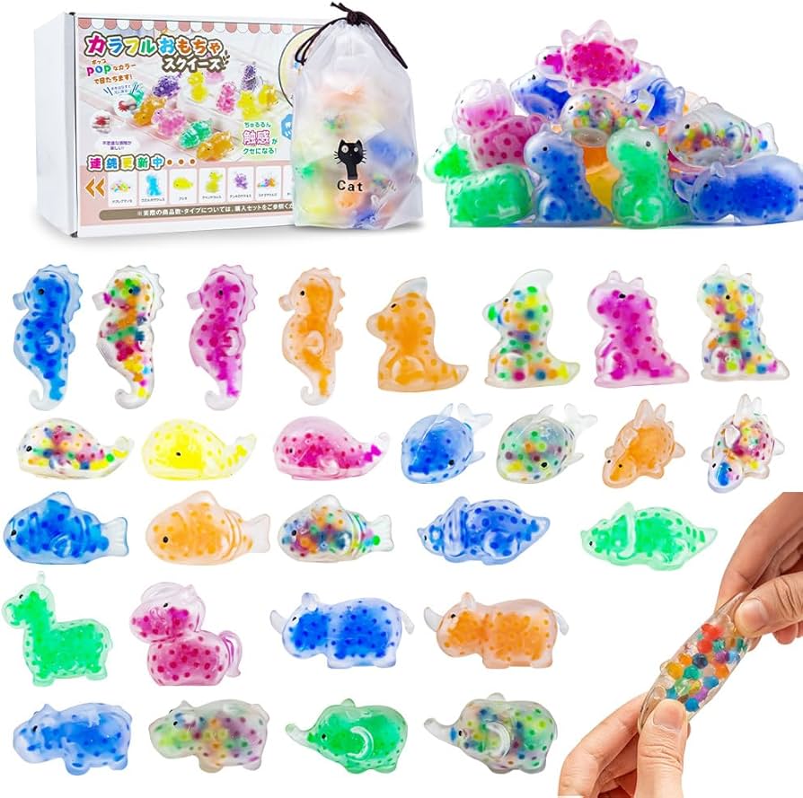 Amazon | 48個スクイーズ 動物 ストレス解消グッズ スクイーズセット