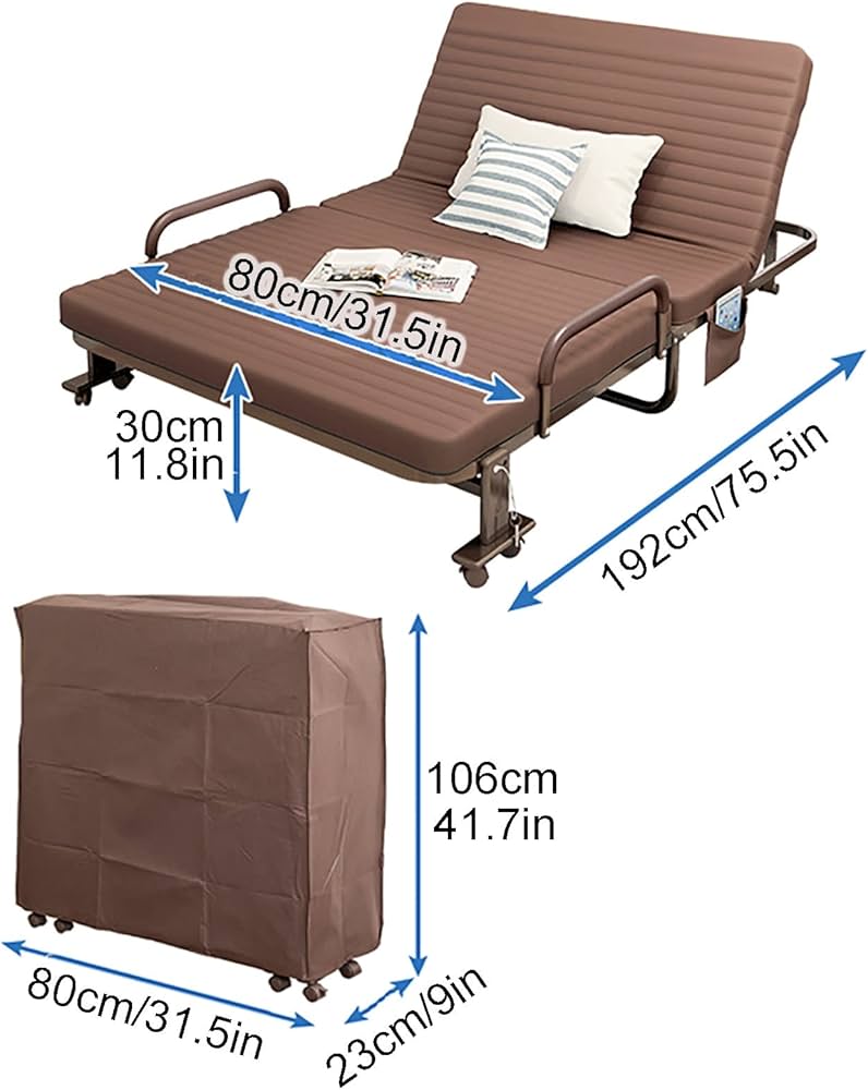 Amazon.com: Folding Camp Bed for Adults, Foldable Bed with 6