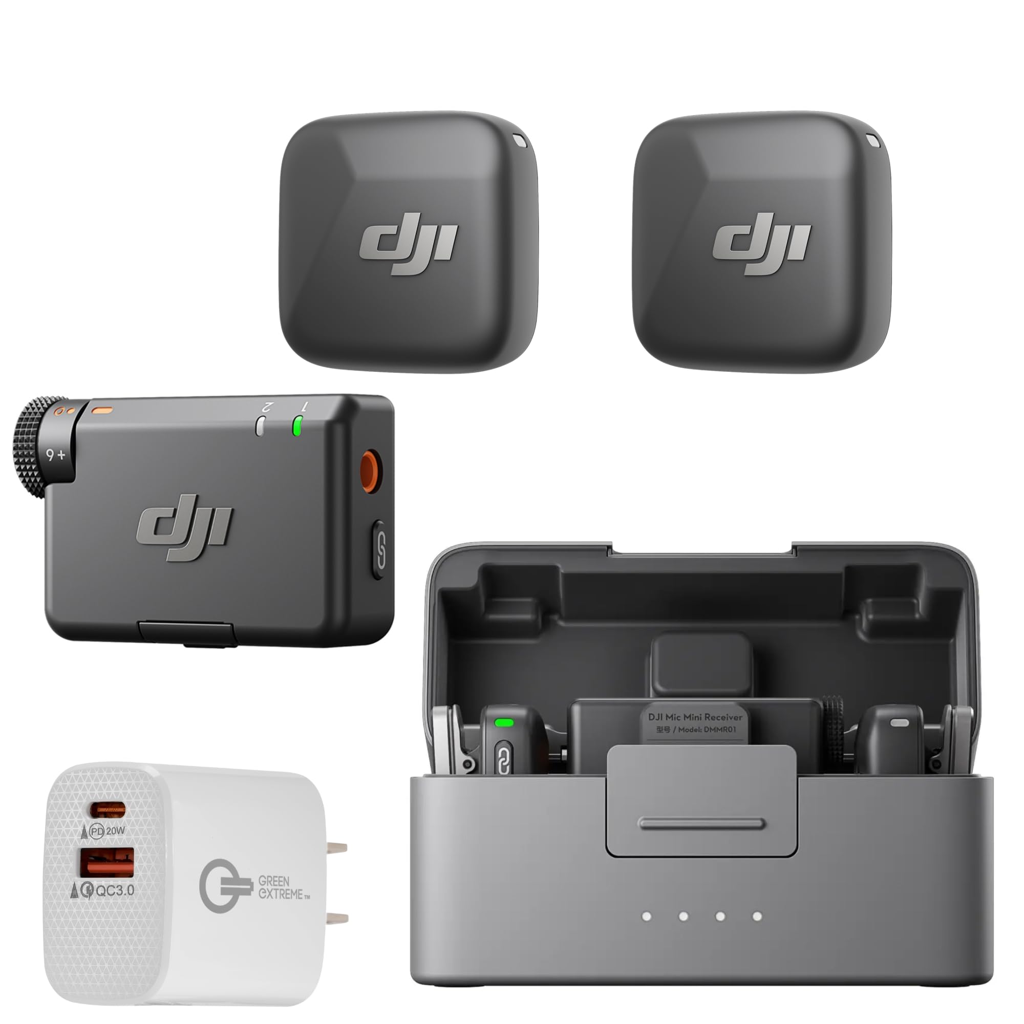 Amazon.com: DJI Mic Mini (2 TX + 1 RX + Charging Case), Ultralight