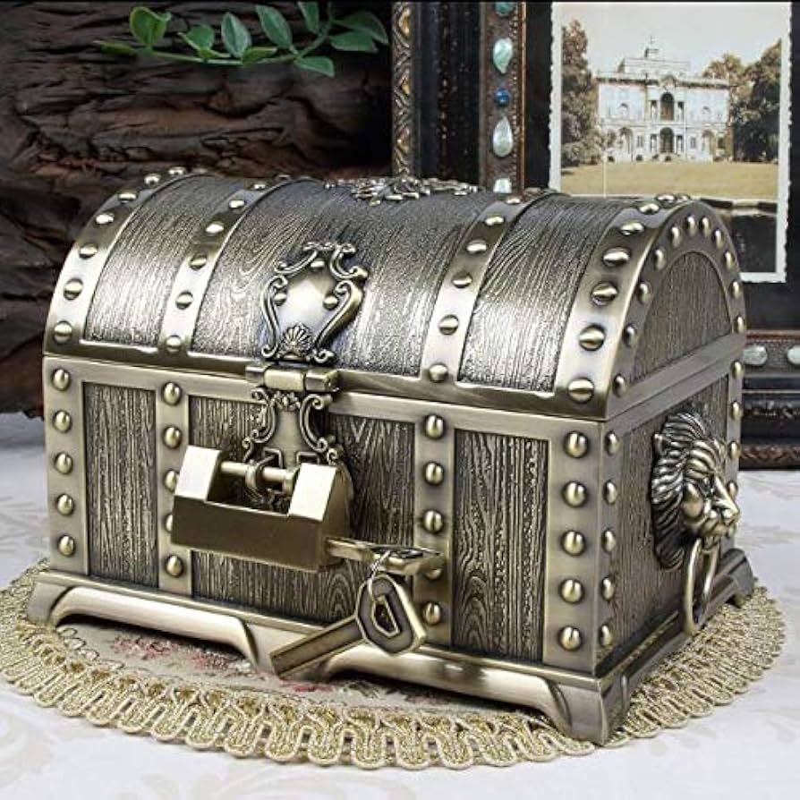 Amazon｜パイレーツ・オブ・カリビアン 宝箱 ロック付き 2層 亜鉛合金