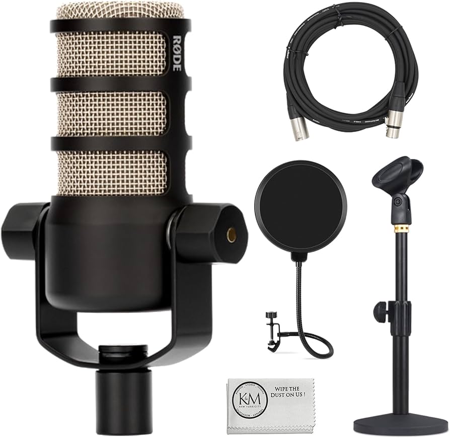 Amazon.com: Rode PodMic Dynamic Podcasting Microphone | Black