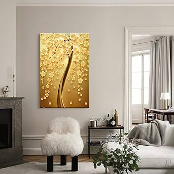 Amazon.co.jp: アートパネル 風水 絵 玄関 油絵 絵画 金運アップお