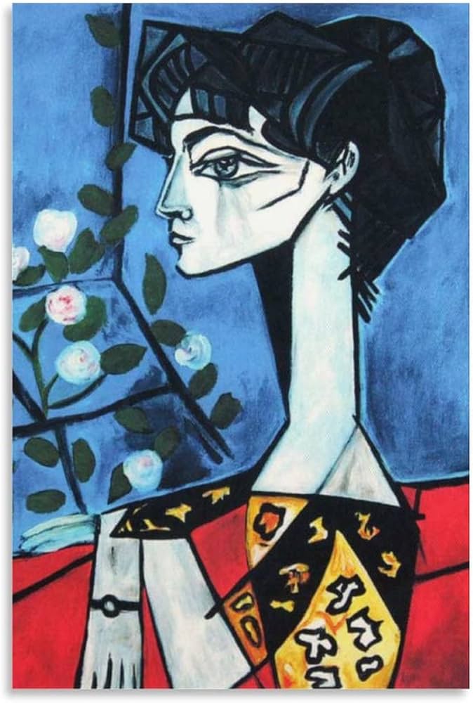 Amazon.co.jp: パブロ・ピカソ「ジャクリーヌ・ロックと花」 ウォール