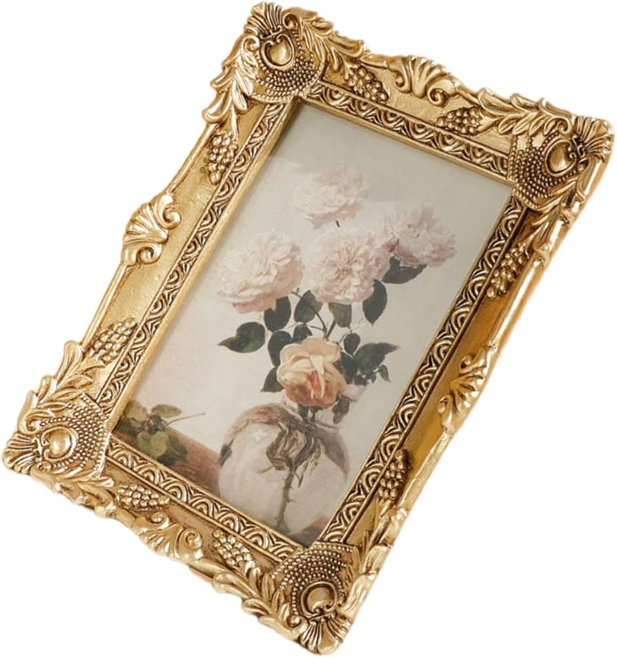 Amazon.co.jp: VINTORKY アンティークゴールド樹脂フォトフレーム