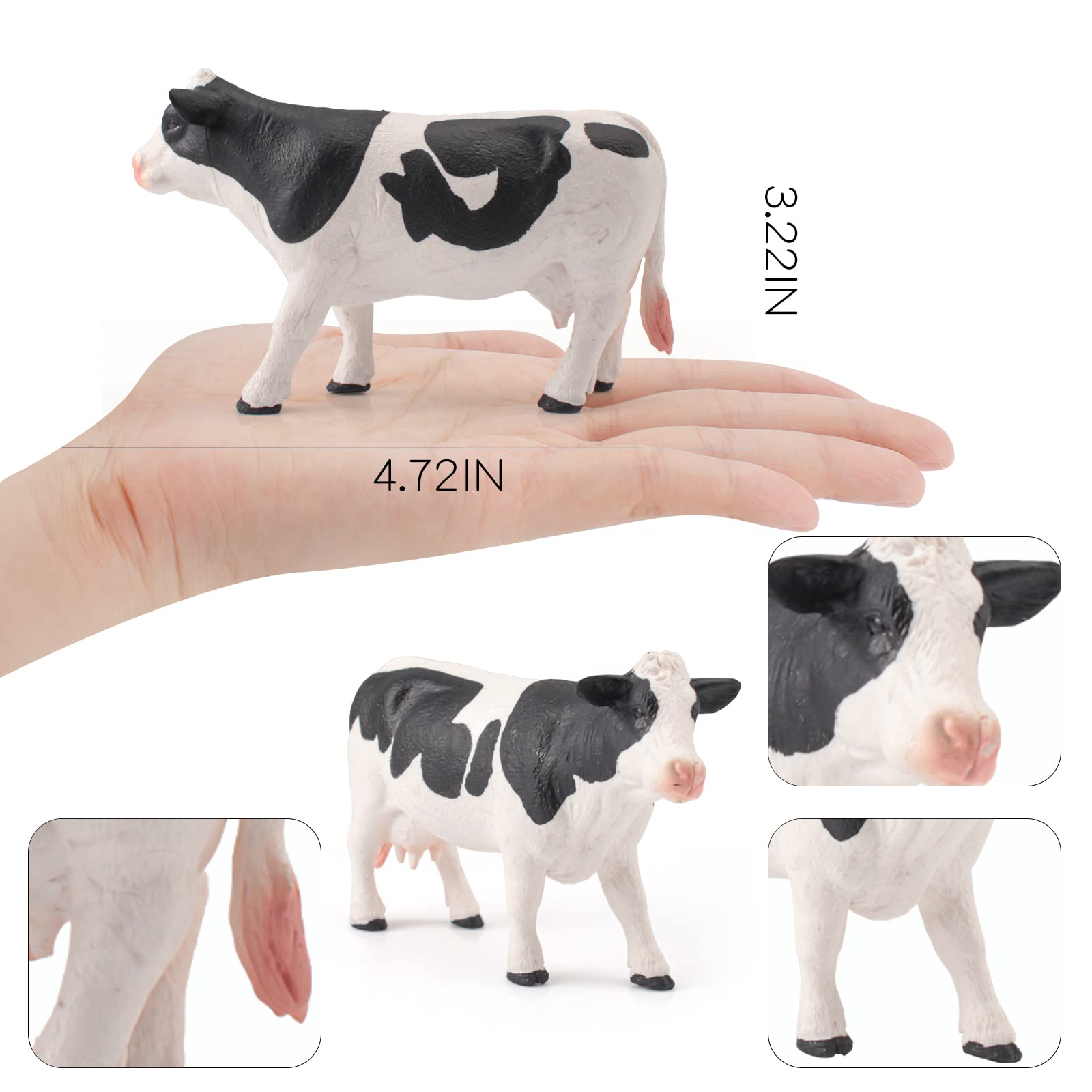 Amazon.co.jp: BRETOYIN 大型 リアルな牛のおもちゃ 牛の置物 幼児用