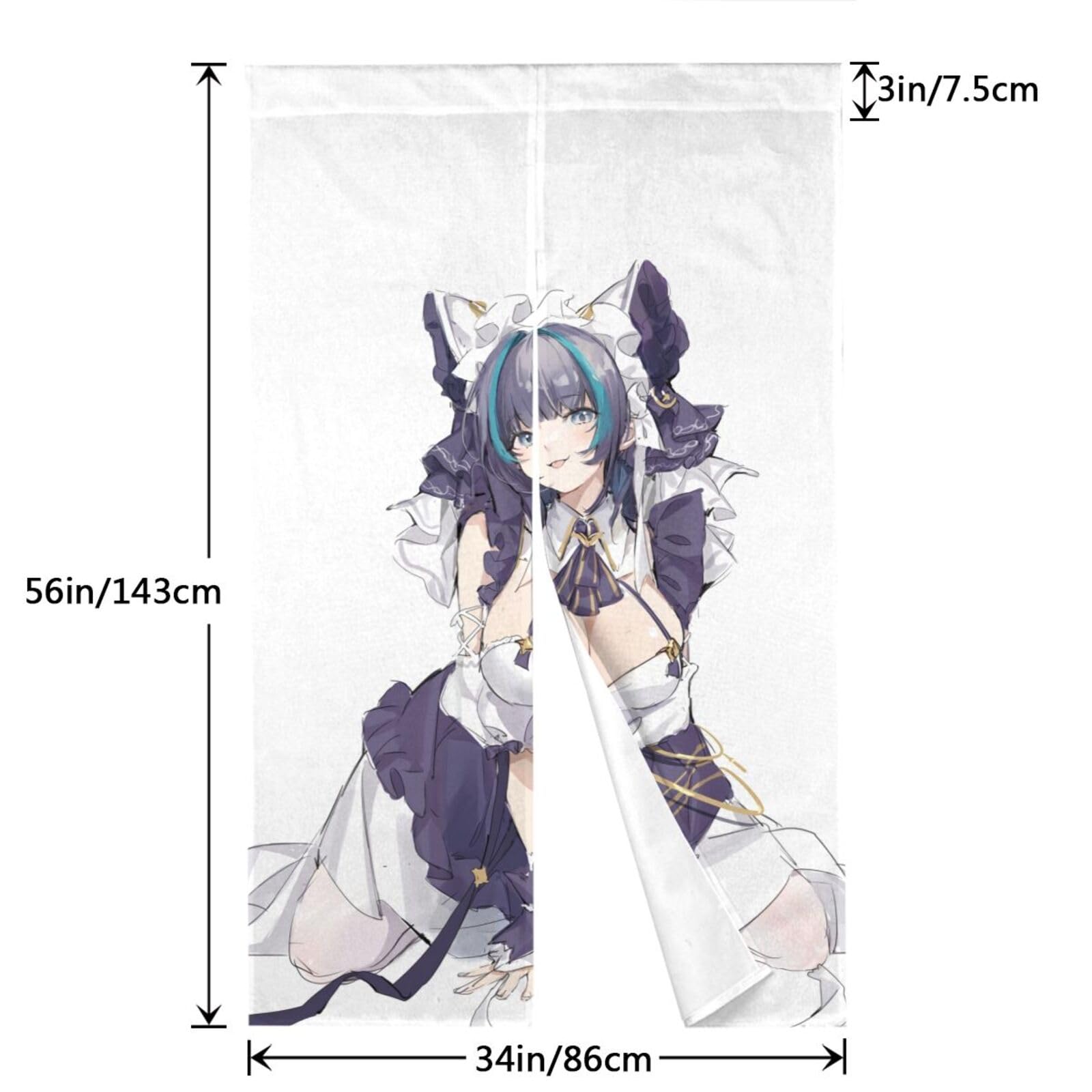 Amazon｜のれん アズールレーン チェシャー 暖簾 カーテン 遮光 目隠し