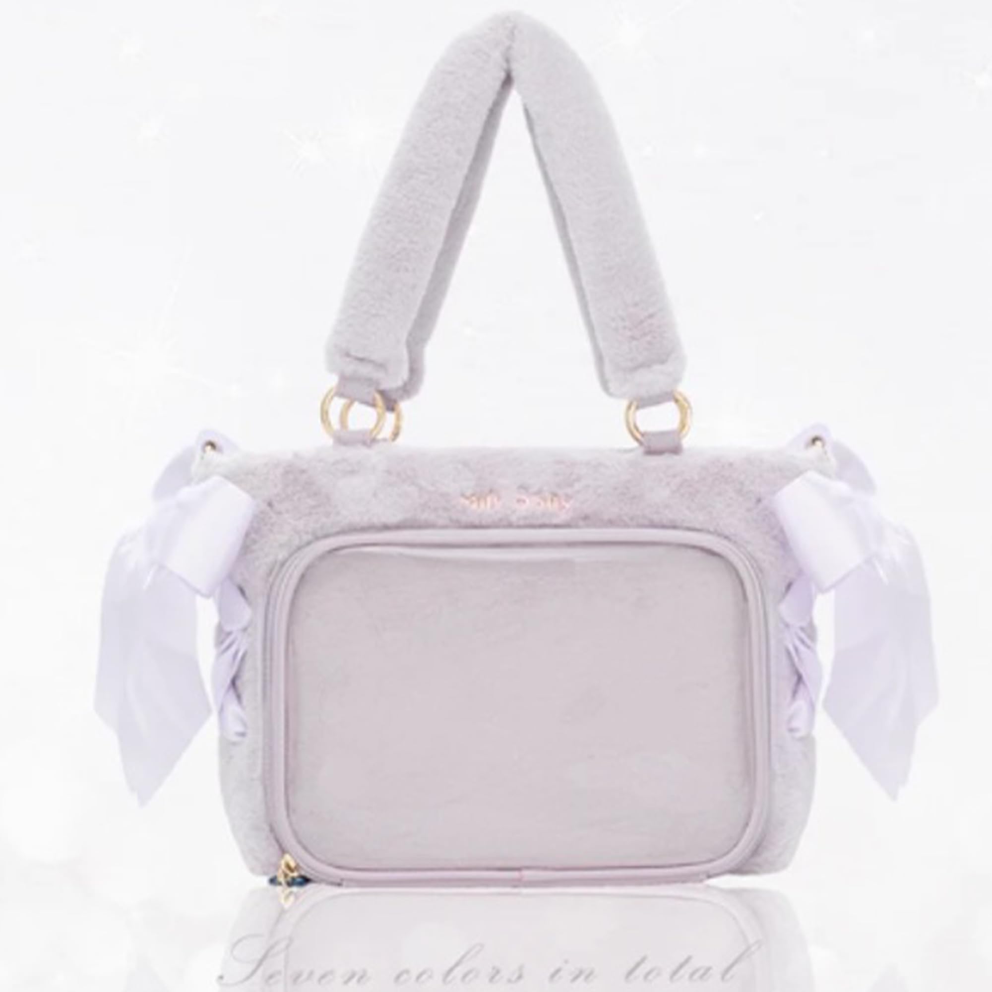 Amazon | 【FUYUUNEKO】サイドリボン付きふわふわファー痛バッグ ふゆ