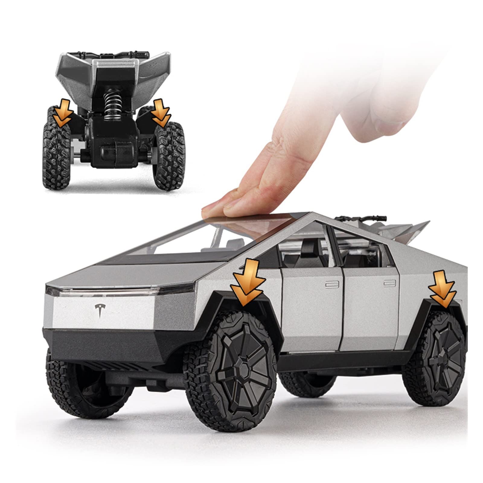 Amazon | 1:24 テスラ サイバートラックに最適 ピックアップ合金カー