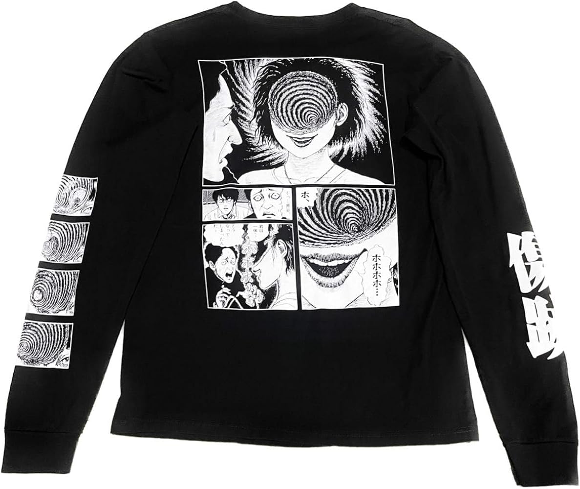 Amazon.co.jp: 伊藤潤二 UZUMAKI うずまき ロンT Tシャツ レトロ e462