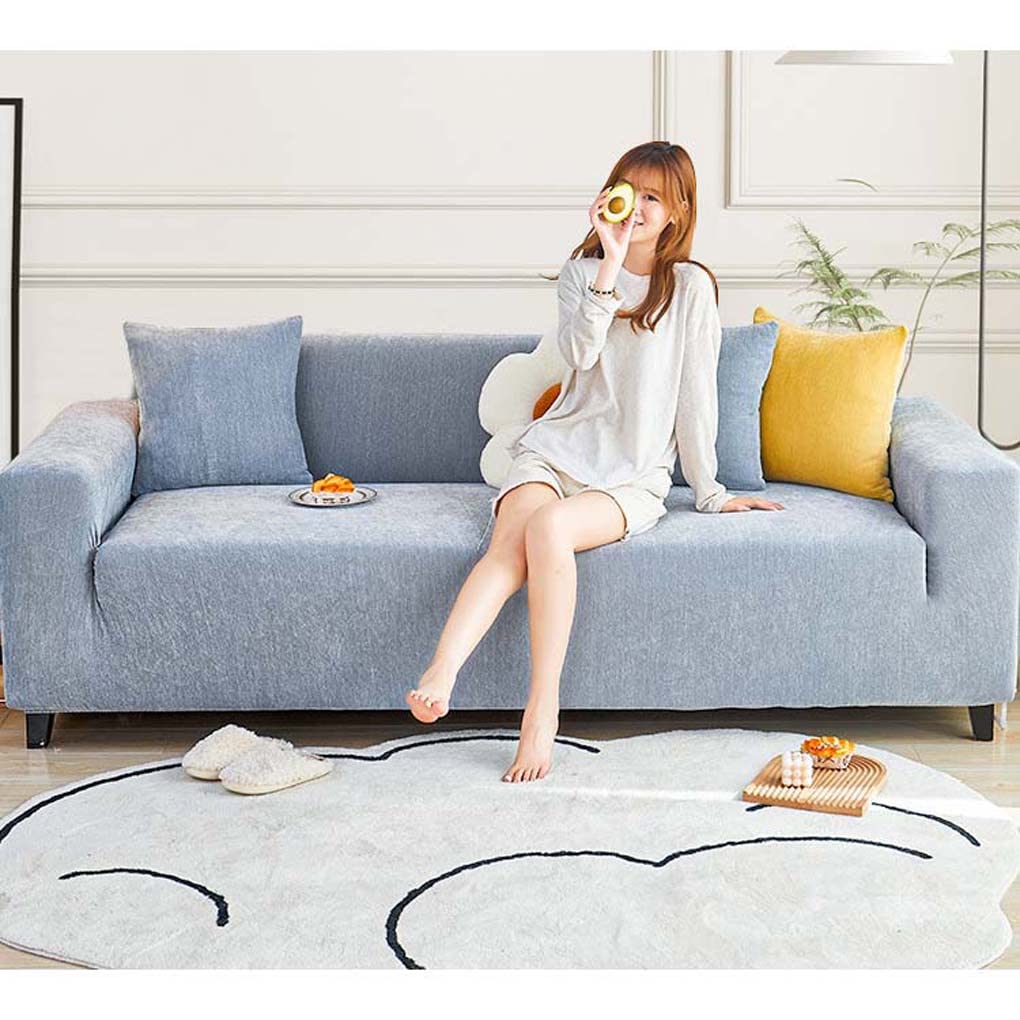 Amazon｜ソファカバー ストレッチ素材 肘付き 1人掛け ブルーグレー