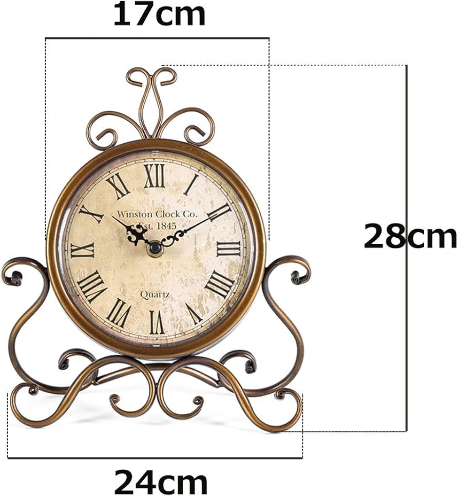 Amazon.co.jp: HOMEMOM 置き時計 アンティーク レトロ 置時計 小さい