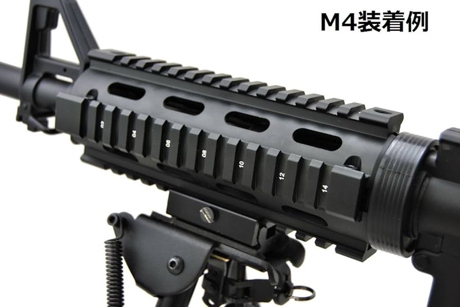 Amazon | クワッドレイル ハンドガードシステム RIS RAS M4 / AR15 に