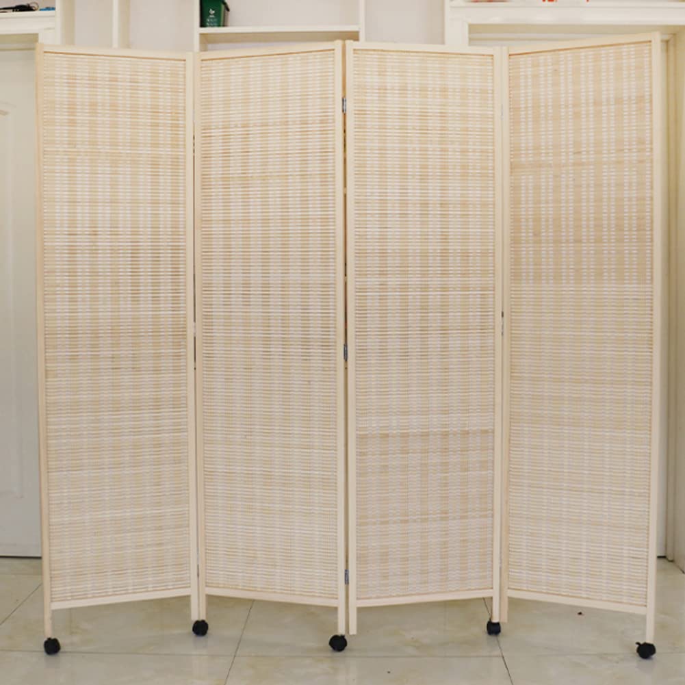 Amazon｜Jumei パーテーション 間仕切り 4連 天然木 竹製 スクリーン