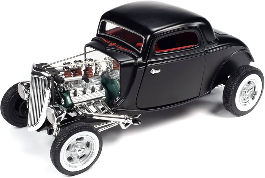 Amazon.com: Auto World 1934 Ford 3 Window Coupe High Boy Hot Rod 1