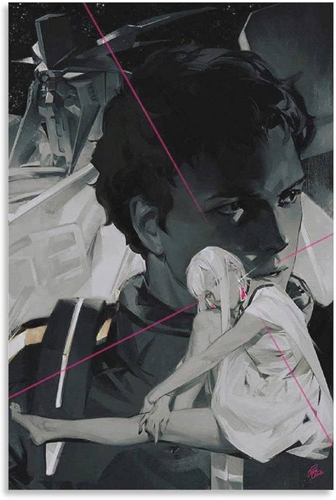 Amazon｜機動戦士ガンダム 閃光のハサウェイ ポスター 油絵 モダン