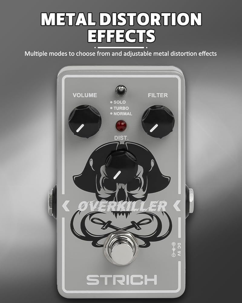 Amazon.com: STRICH OVERKILLER Metal Distortion Pedal for Electric
