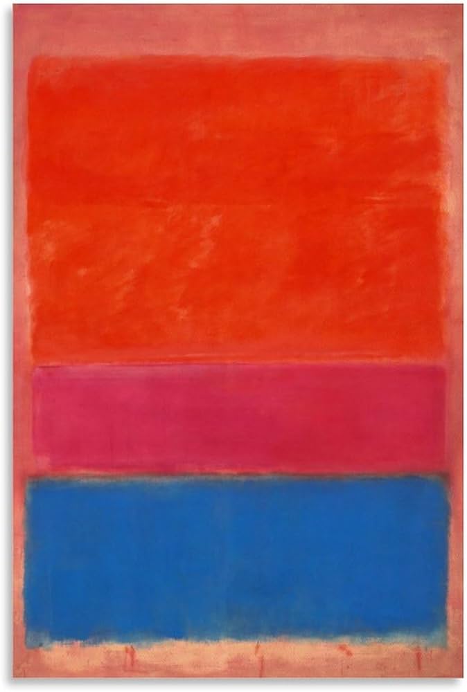 Amazon｜「赤と青の組み合わせ」Mark Rothkoマーク ロスコ抽象画 印刷