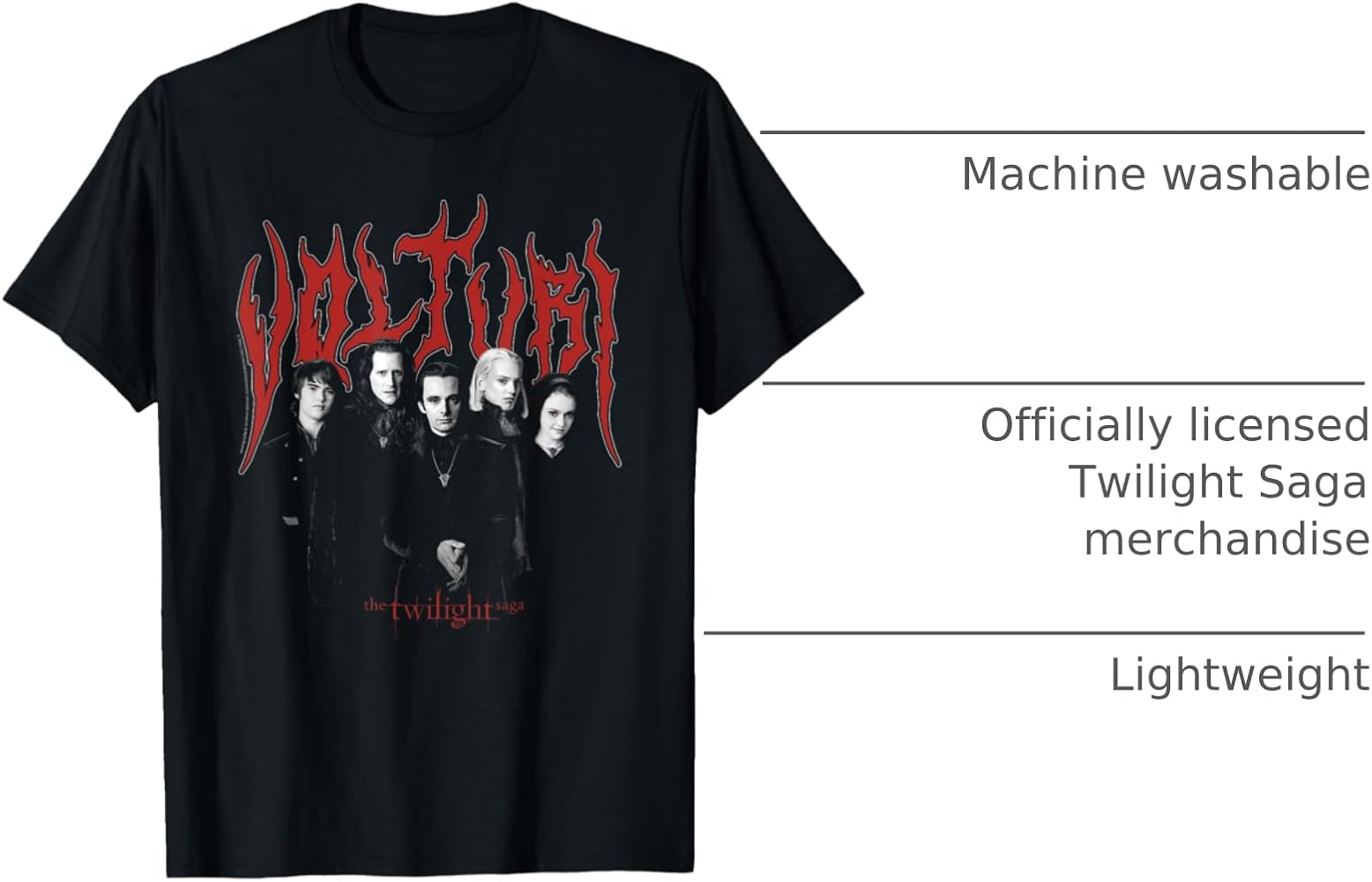 Amazon.com: Twilight Heavy Metal Volturi Group Photo Movie T-Shirt