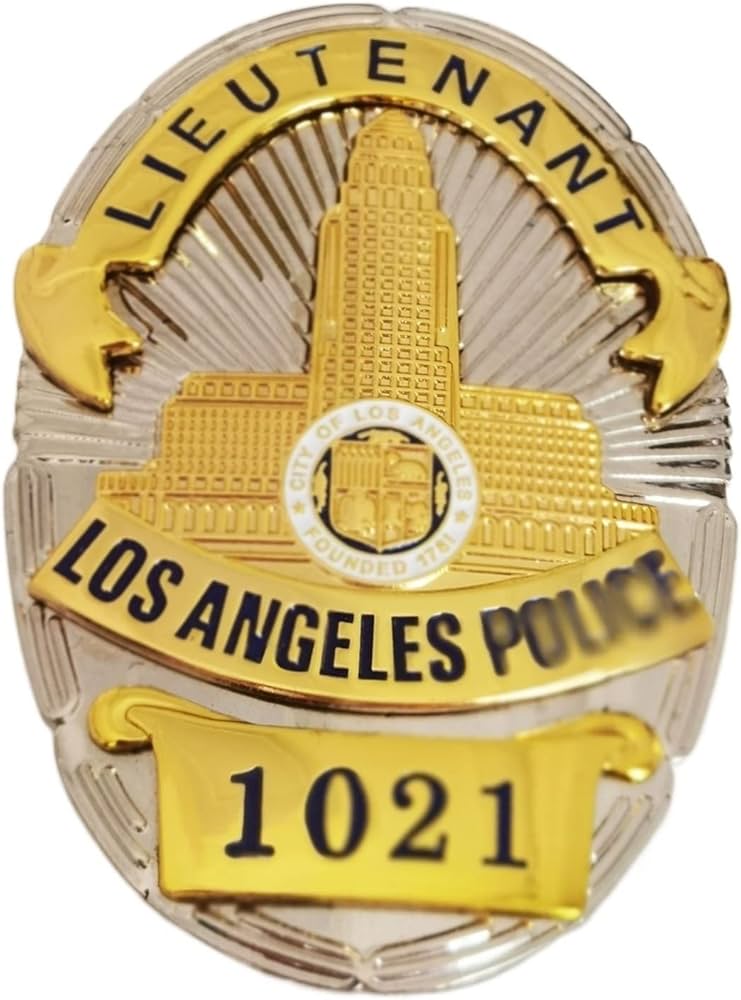 Saturey pin badge American Los Angeles badge LAPD detective badge