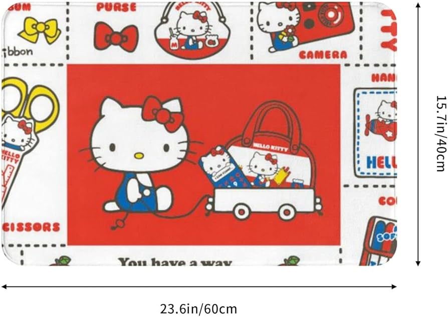 Amazon | ハローキティ かわいい バスマット お風呂マット ドアマット