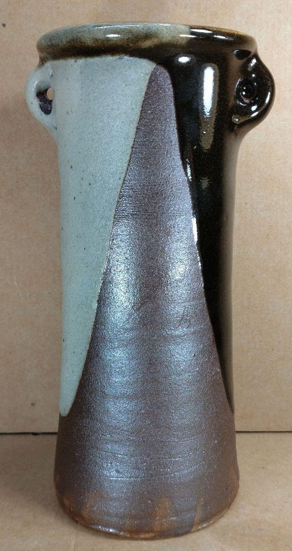 Amazon.co.jp: 浜田庄司(濱田庄司) 花生(益子焼掛分花瓶) 共箱 益子焼