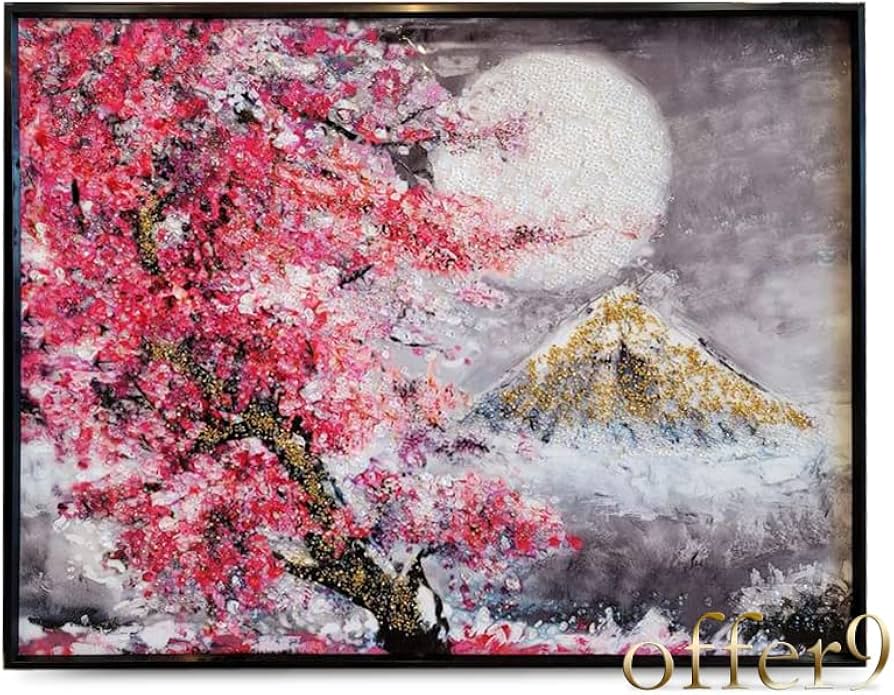 Amazon.co.jp: アートパネル 水晶絵 アートフレーム 壁掛け パネル 桜