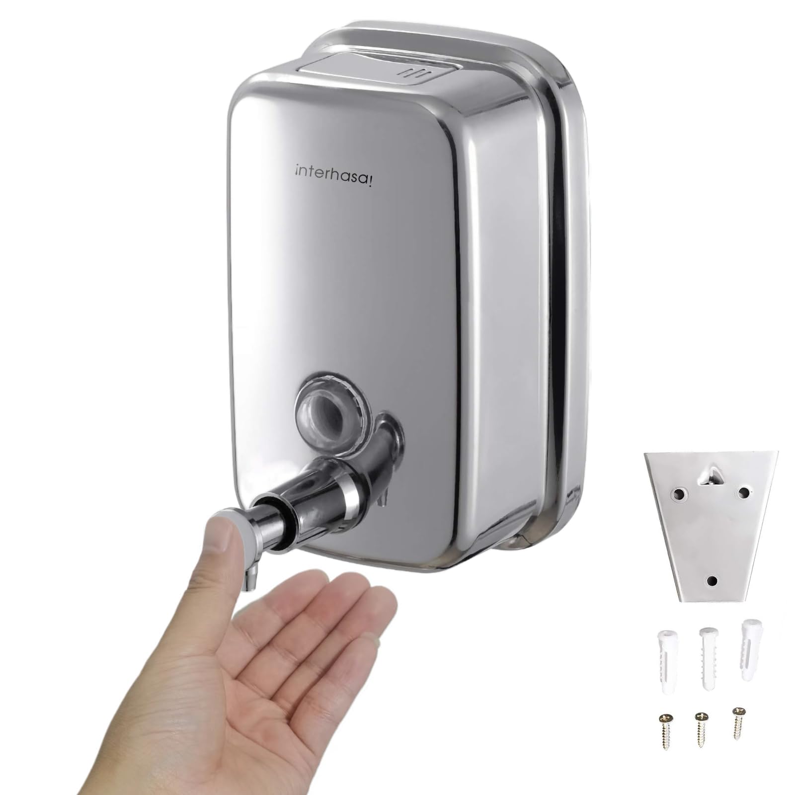 Amazon｜interhasa! シャンプーディスペンサー 壁掛け 500ml