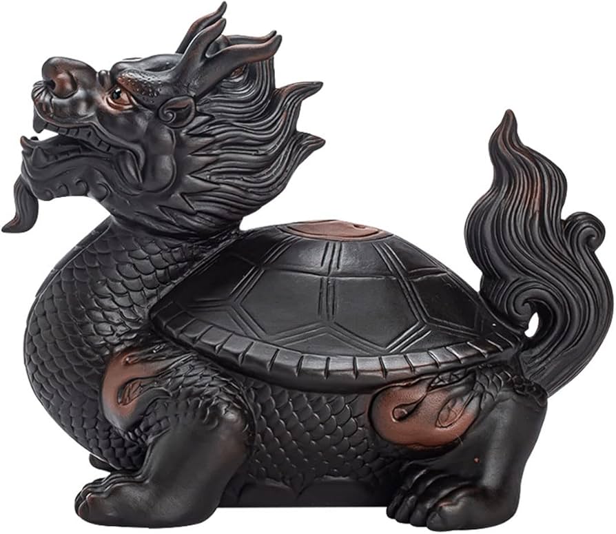 Amazon.co.jp: 龍亀（ロングイ）陶器製 置物 オブジェ 商売繁盛 開運