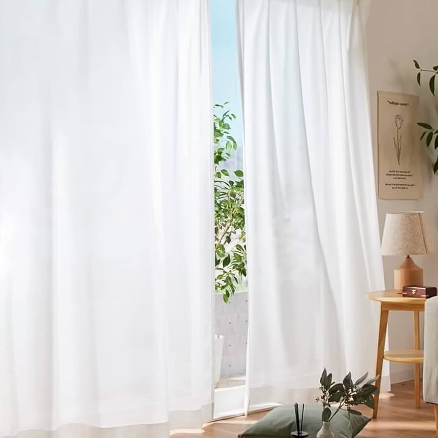 Amazon｜Gemarwel レースカーテン 2枚組 昼夜目隠し UVカット 遮熱