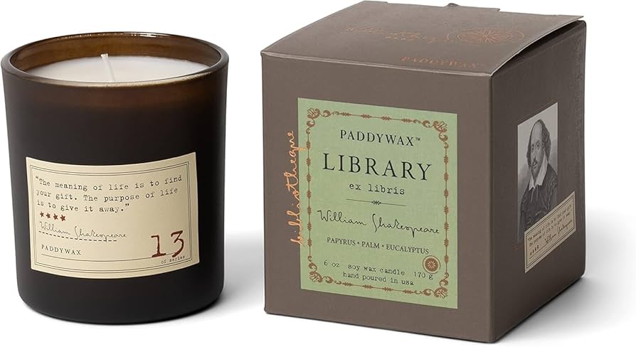 Amazon.com: Paddywax, Candle Library William Shakespeare : Home