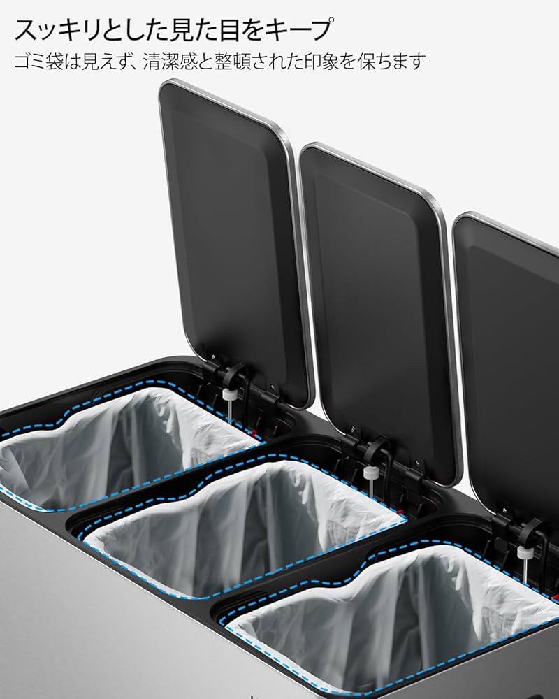 Amazon｜Lovewind 3x15L キッチンゴミ箱 分别 蓋付き 3