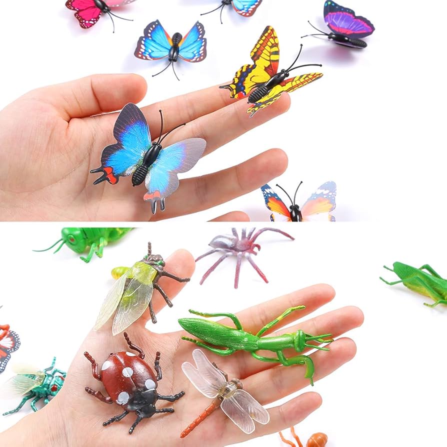 Amazon.co.jp: Auihiay 36パック大型プラスチック昆虫フィギュア玩具