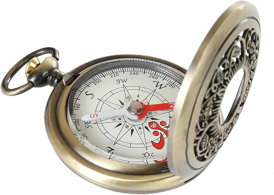 Amazon.co.jp: コンパス 方位磁石 懐中時計式 方位磁針 方向指示羅針盤