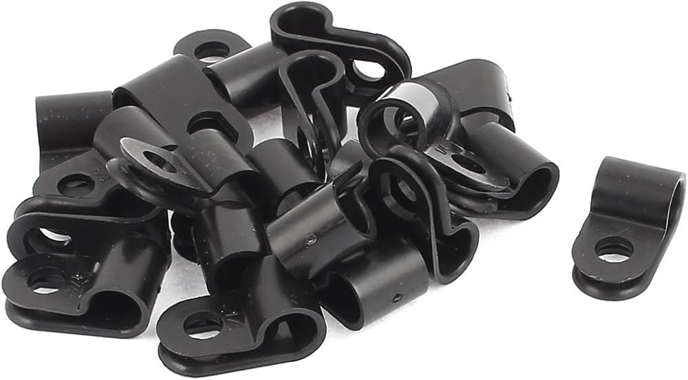 Amazon | uxcell ケーブル・クランプ クリップ 6mm直径 ワイヤー