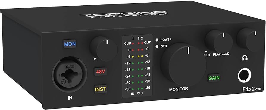 Amazon.com: TOPPING E1X2 OTG USB Audio Interface | XLR Mic Preamp