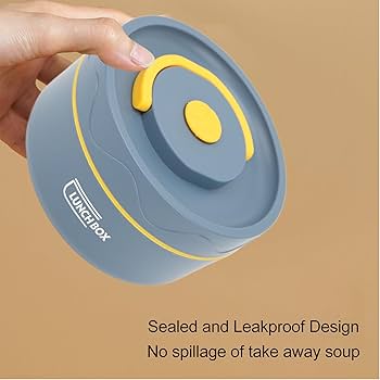 Amazon｜保温調理鍋 420ml 304 ステンレス鋼二重層ポータブル丸型保温