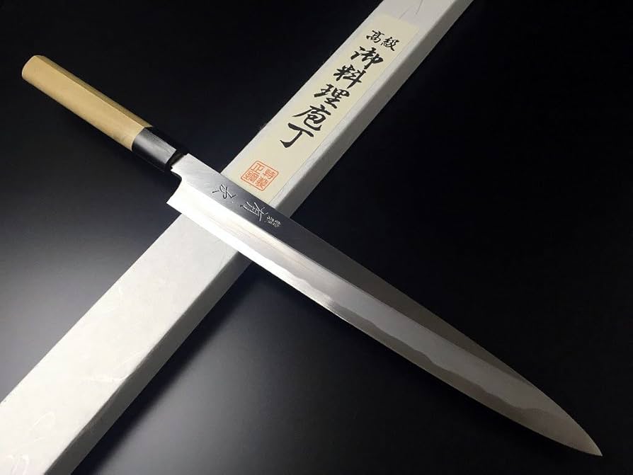 Amazon.co.jp: 有次 包丁 柳刃 特製 270mm 刺身包丁 白鋼2 日本製 鞘付