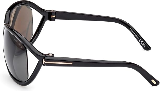 Amazon.com: Tom Ford Sunglasses FT 1069 Fernanda 01A Shiny Black