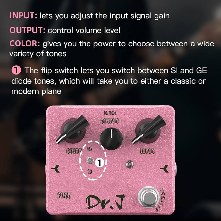 Amazon.com: JOYO Fuzz Pedal Between Overdrive& Distortion Across