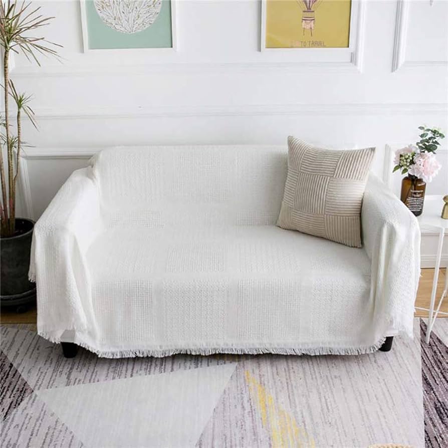 Amazon｜マルチカバー ソファーカバー 北欧 白 ソファ保護カバー 肘