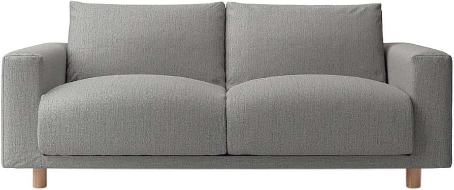 Amazon｜無印良品 カバー 杢グレー 綿帆布 ソファ本体 2.5シーター