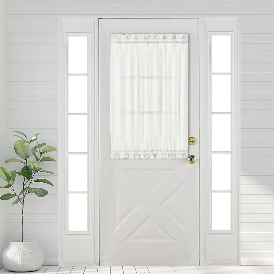 Amazon.com: Aquazolax Small Sheer Door Curtains for Door Window