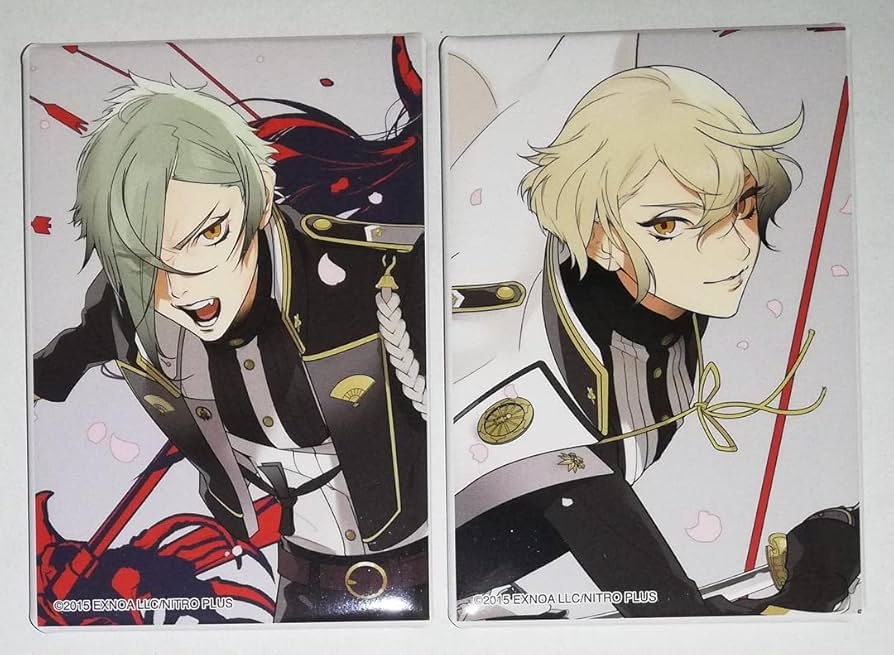 Amazon.co.jp: 刀剣乱舞 とうらぶ 髭切 膝丸 スクエア缶バッジ セット