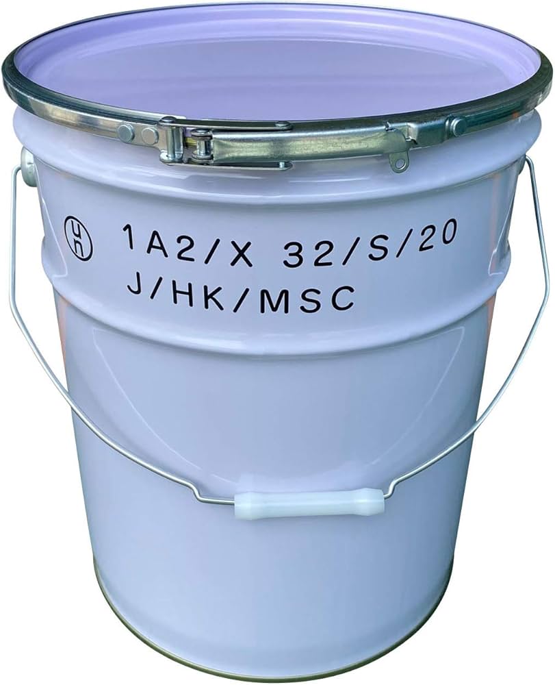 Amazon.co.jp: 前田製作所 スチールペール 20L 白 内面塗装 蓋バンド