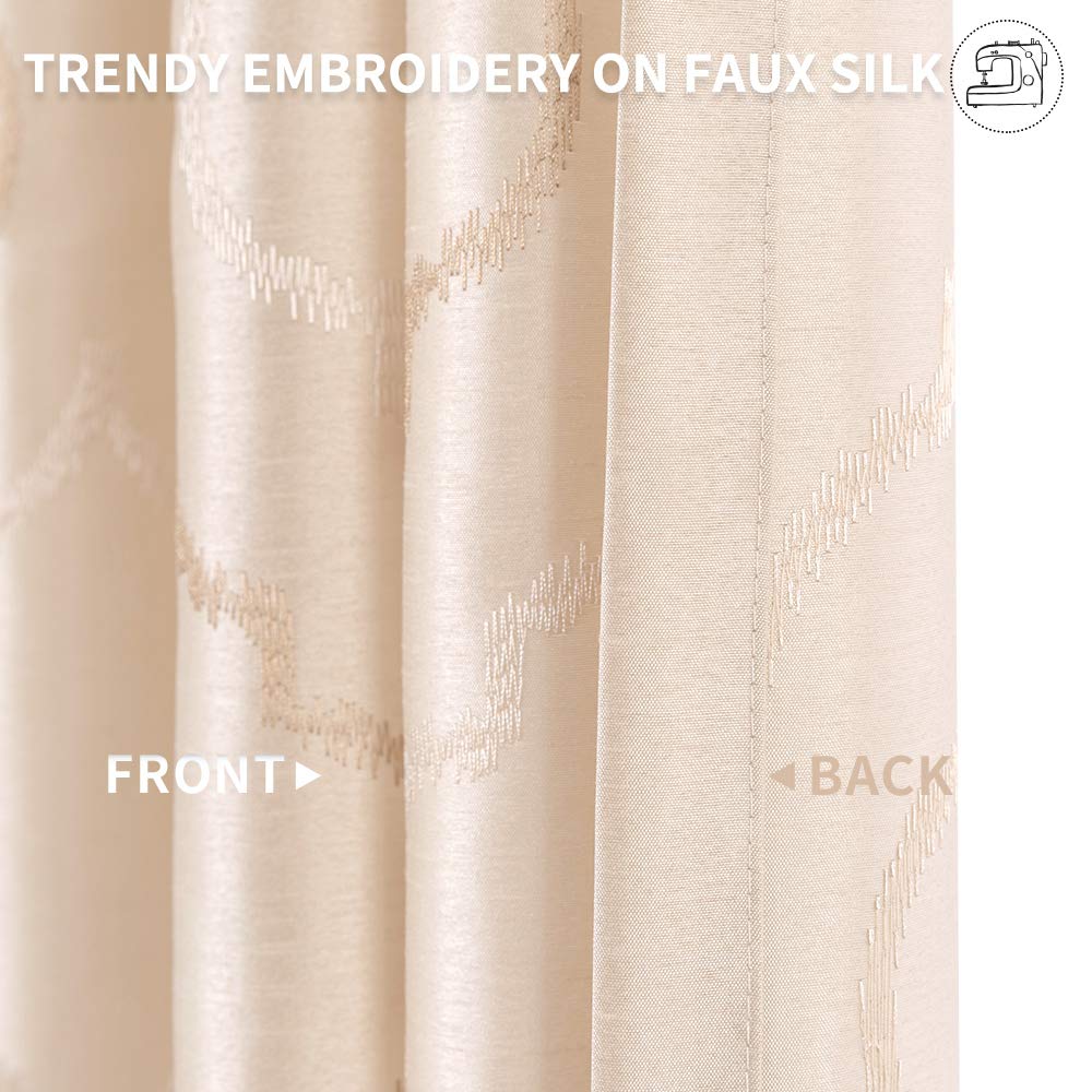 Amazon｜jinchan フェイクシルク花柄カーテン モロッコタイルデザイン