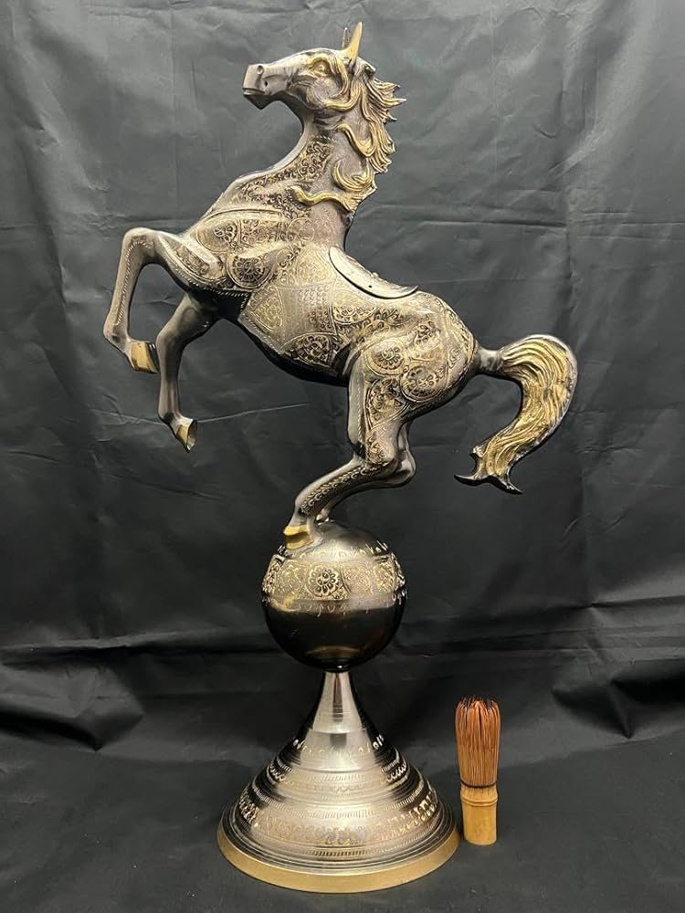 Amazon.co.jp: 大型 跳ね馬 馬 ラグジュアリー 銅製 彫刻 置物 開運