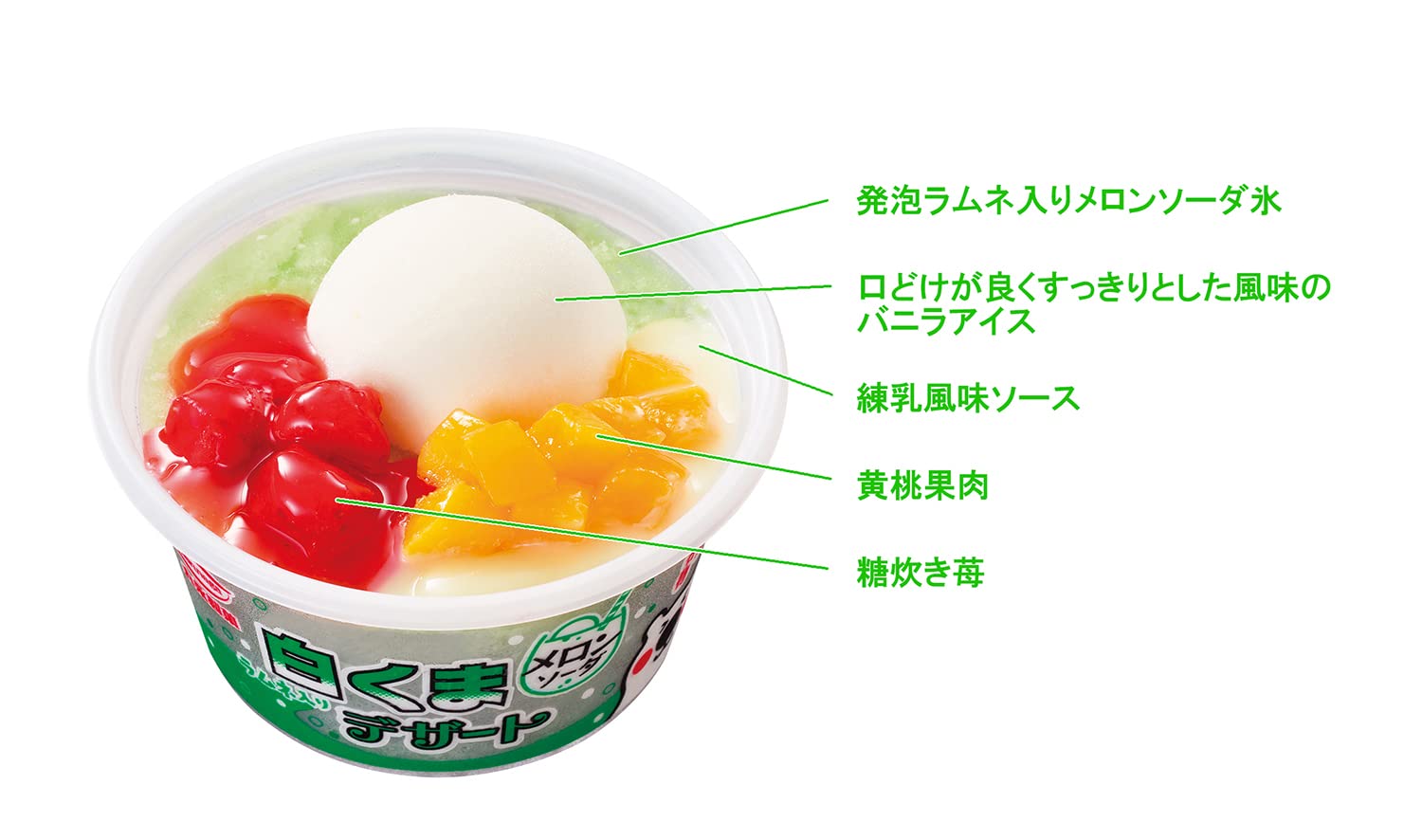 Amazon.co.jp: 丸永製菓 白くまデザート メロンソーダ175ml×16個