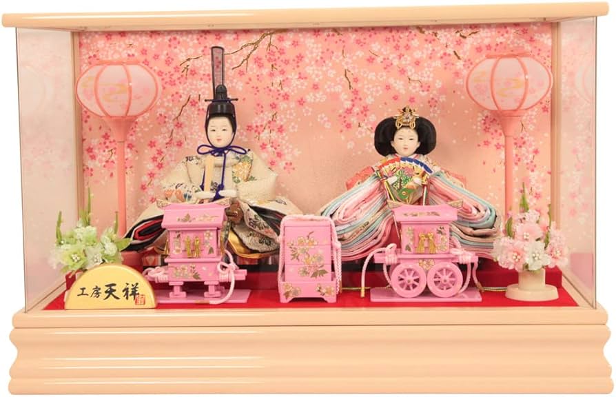 Amazon.co.jp: 人形工房天祥 雛人形 ケース飾り 親王飾り 間口（横幅